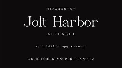 Elegant alphabet letters logo font and number. Luxury Classic Modern Serif Lettering Minimal Fashion. Typography decoration fonts for branding, wedding, logos. vector illustration