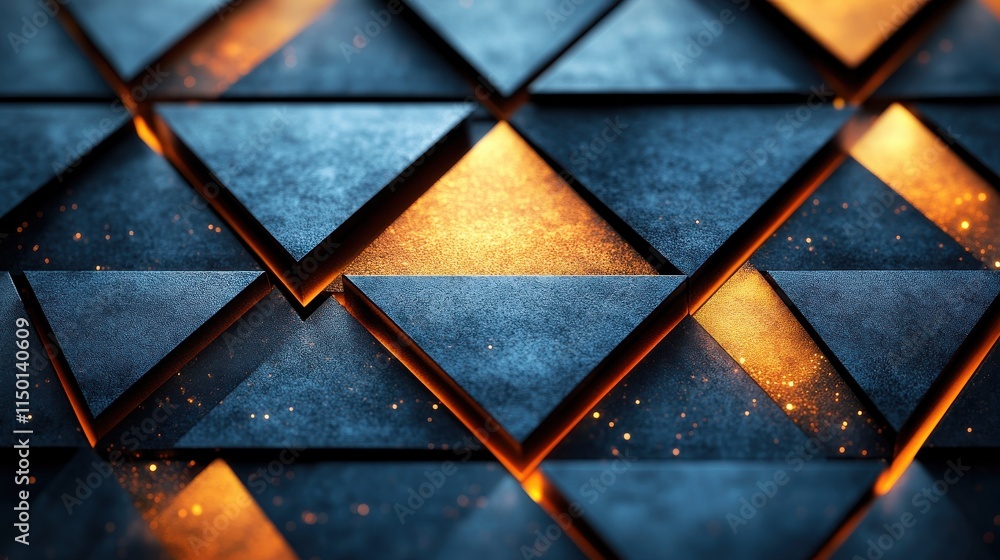 Aufkleber abstract 3d render of triangle shape modern geometric background desig