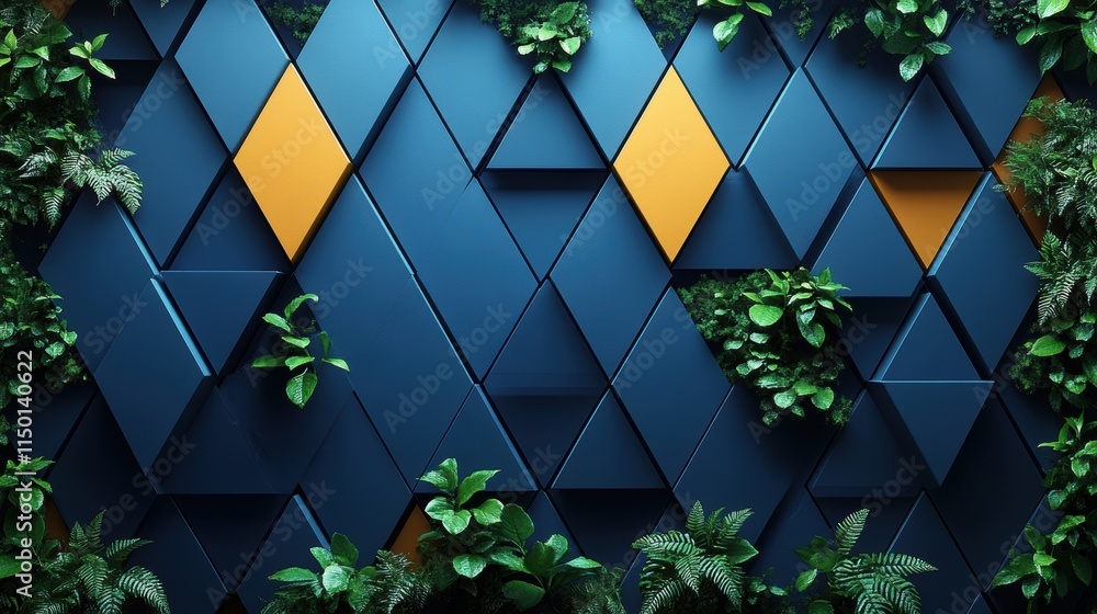 Poster abstract 3d render of triangle shape modern geometric background desig