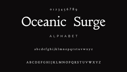 Elegant alphabet letters logo font and number. Luxury Classic Modern Serif Lettering Minimal Fashion. Typography decoration fonts for branding, wedding, logos. vector illustration