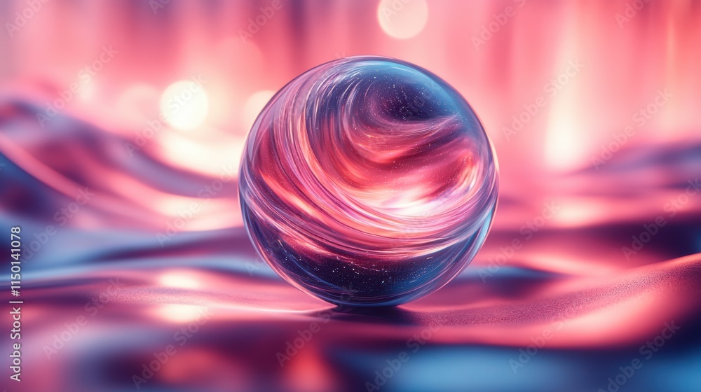 Aufkleber abstract 3d rendering futuristic sphere geometric shape modern background desig