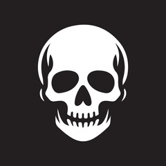 Skull icon silhouette vector illustration 