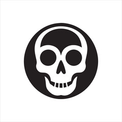 Skull icon silhouette vector illustration 
