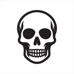 Skull icon silhouette vector illustration 