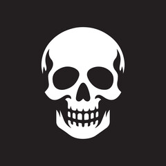 Skull icon silhouette vector illustration 