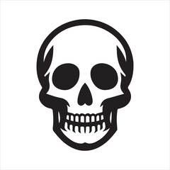 Skull icon silhouette vector illustration 