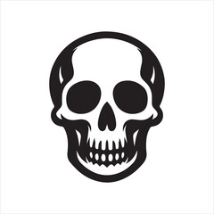 Skull icon silhouette vector illustration 