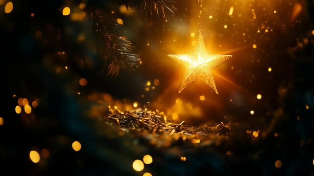 Radiant star above jesus christ s manger celebrating the nativity scene in bethlehem