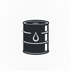 Oil Barrel Icon Shows Crude Oil Storage