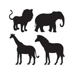 Premium Animal Silhouette Vector Pack | Wildlife and Pet Collection 
