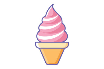 ice cream cone vector illustration 