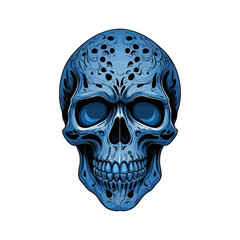 Skull skeleton vector design in different styles with solid background