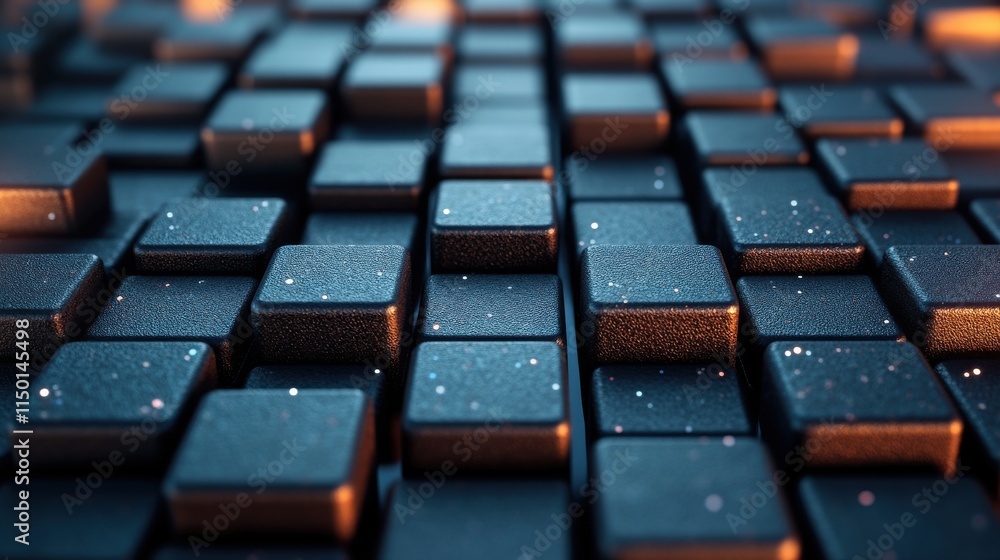 Poster abstract 3d rendering of cubes modern looped animation background seamless motion design uh