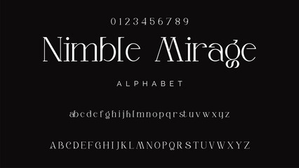 Elegant alphabet letters logo font and number. Luxury Classic Modern Serif Lettering Minimal Fashion. Typography decoration fonts for branding, wedding, logos. vector illustration