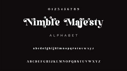 Elegant alphabet letters logo font and number. Luxury Classic Modern Serif Lettering Minimal Fashion. Typography decoration fonts for branding, wedding, logos. vector illustration