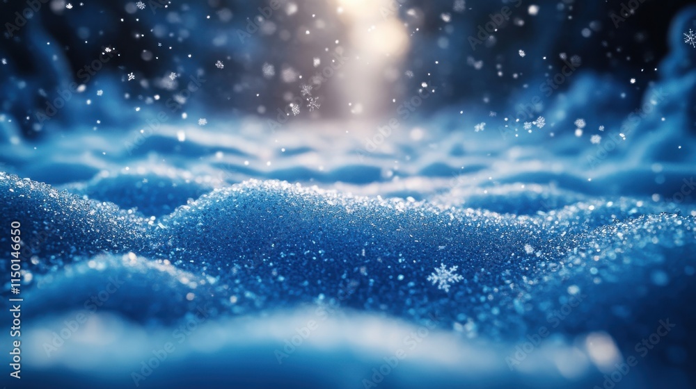 Aufkleber abstract 3d rendering of flying snowflakes shapes cgi animation winter motion background design vide