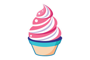 cartoon ice cream cone with vector illustration 