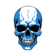 Skull skeleton vector design in different styles with solid background