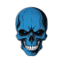 Skull skeleton vector design in different styles with solid background