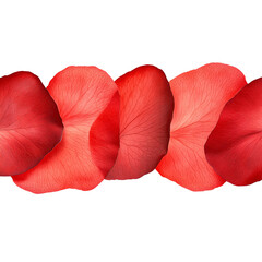 A detailed close-up of overlapping vibrant red rose petals, showcasing their delicate texture and rich hues.