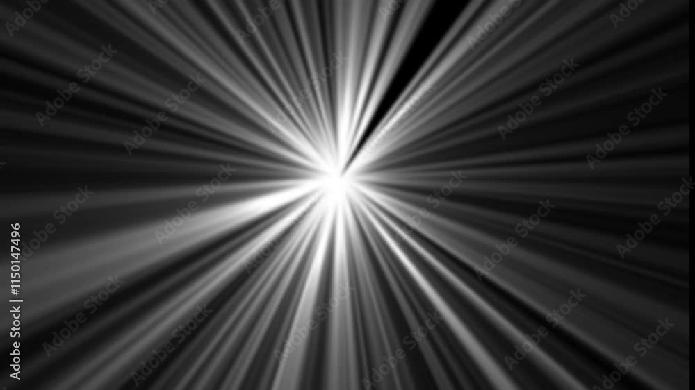 Poster rotating lens flare shiny light animation on black screen. soft light.