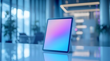 Modern Tablet Device with Colorful Screen Display