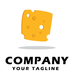 Cheese logo vector illustration editable