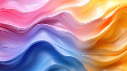 Obraz premium Abstract colorful waves, pink, blue, orange, fluid, vibrant, dynamic, background texture.