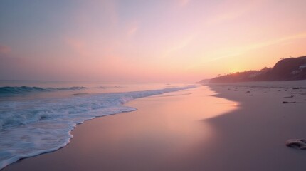 Fototapeta premium Serene Dusk Beachscape