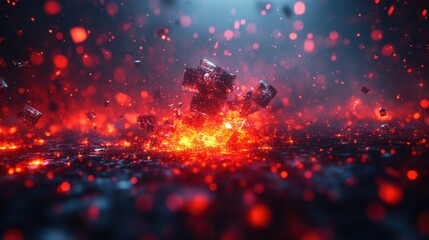 Obraz premium abstract 3d rendering of looped animation with random shapes modern futuristic background motion design vide