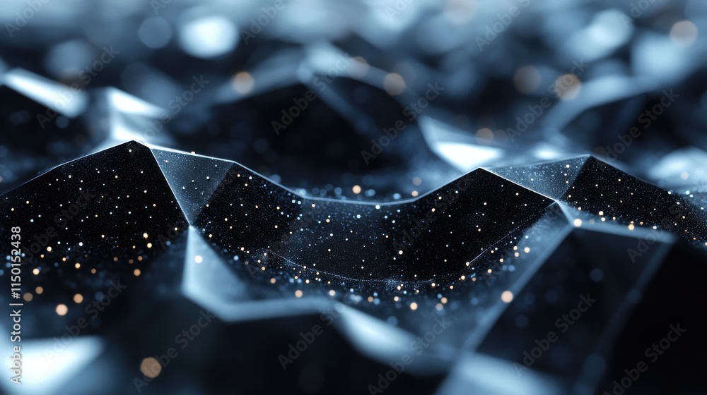 Aufkleber abstract 3d rendering of low poly particl