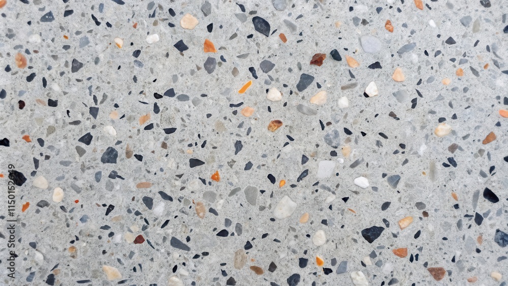 Poster High-Resolution Image of a Textured Surface with Embedded Pebbles and Aggregate