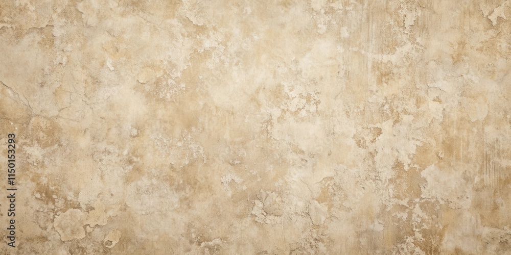 Aufkleber Cream-colored stucco wall texture with distressed surface and subtle color variations
