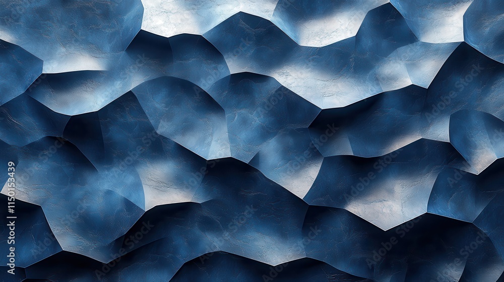 Poster abstract 3d rendering of polygonal surfa