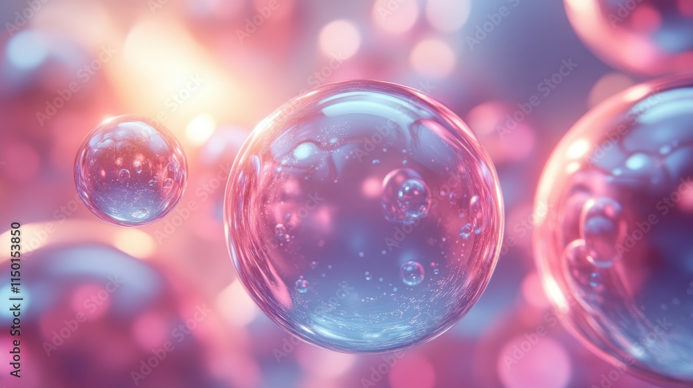 Aufkleber abstract 3d rendering of rolling spheres modern looped animation motion background design vide