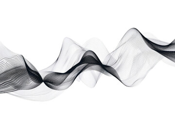 Abstract Lines Flow Gracefully Across a Dark Background, Digital Art Concept.