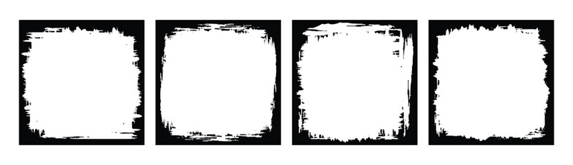 set of Grunge stripes set with black labels, paint textures, and modern brush strokes. Hand drawn crosshatch textures pack. Grunge overlay background.
