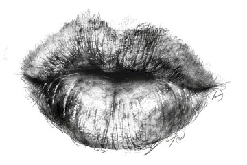 Kiss Shows Affection with Romance, Passion, and Love on Dark Background with Sensual, Lipstick, and Cosmetics Themes.