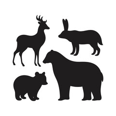Premium Animal Silhouette Vector Pack | Wildlife and Pet Collection 