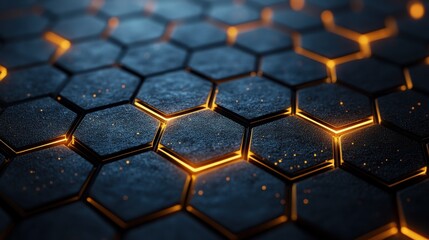 abstract animation of futuristic surface with hexagons 3d render background design seamless looped vide