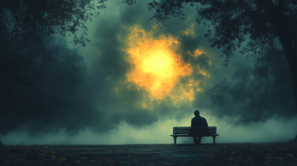Obraz premium Woman portrait in depression