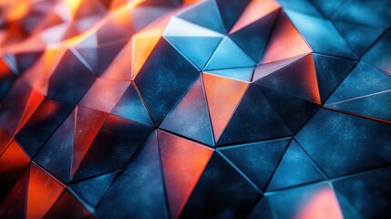 abstract futuristic surface with triangl