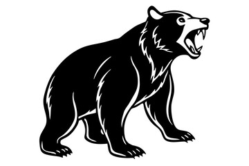 bear black and white