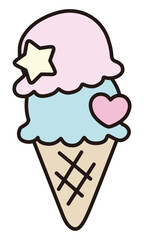かわいいアイスのベクターイラスト