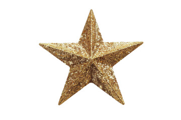 Golden Star Shines Brightly on Black Background, Festive Holiday Decor.
