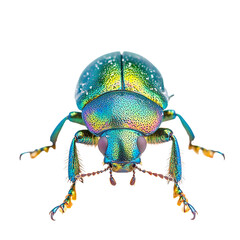 Naklejka premium Angled view full body shot of extremely perfect looking single Flea Beetle isolated on a white transparent background