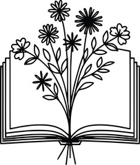 Floral books svg, Bookshelf svg, Just one more chapter svg, Books with flower svg, Tote bag design svg, Book lover svg, Good day to read svg
