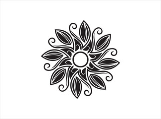 Simple Mandala decorative round ornament. Can be used for greeting card