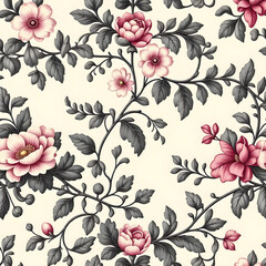 seamless pattern with flowers