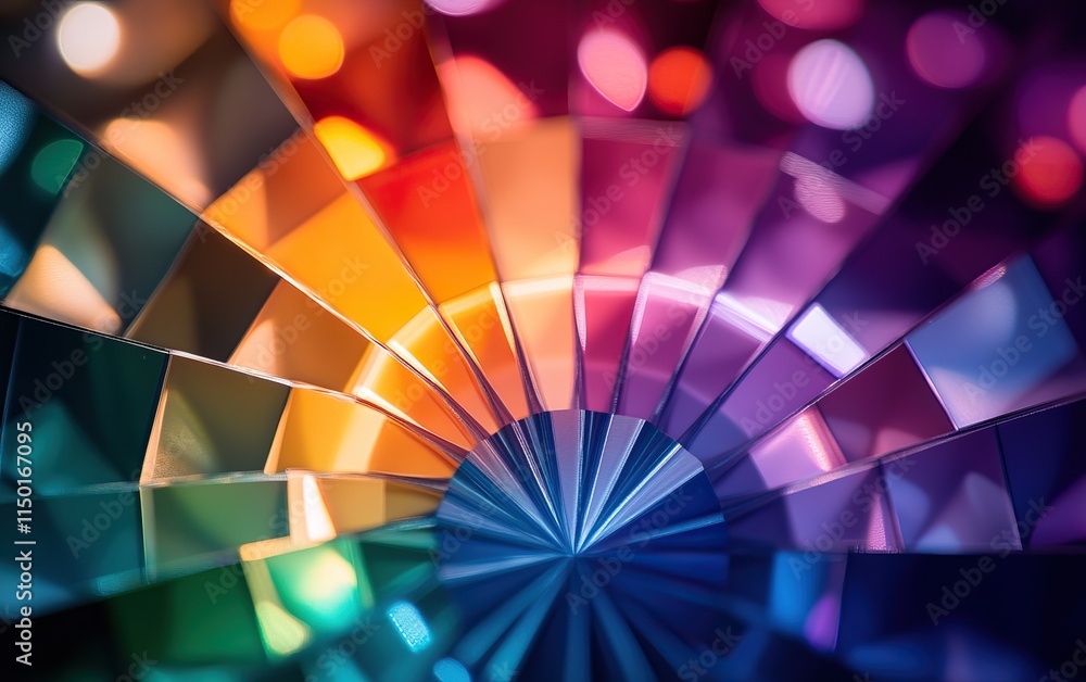 Poster a vibrant, swirling array of colors creates a captivating spiral pattern, showcasing a spectrum of h
